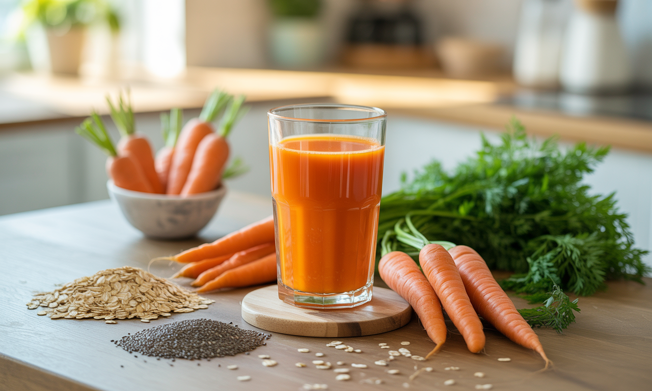 découvrez les bienfaits du jus de carotte : riche en fibres, en bêta-carotène et parfait pour une détox naturelle. améliorez votre santé grâce à cette boisson aux multiples vertus !