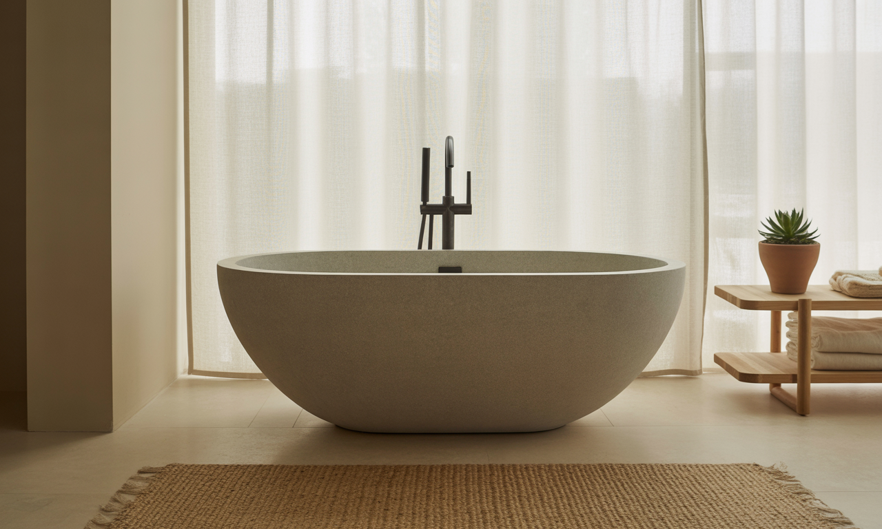 découvrez les tendances salle de bain 2025 avec des formes organiques élégantes et des matériaux naturels qui créent une atmosphère apaisante et moderne. inspirez-vous pour transformer votre espace de bain en un havre de paix.