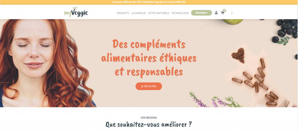 Le site web de myVeggie