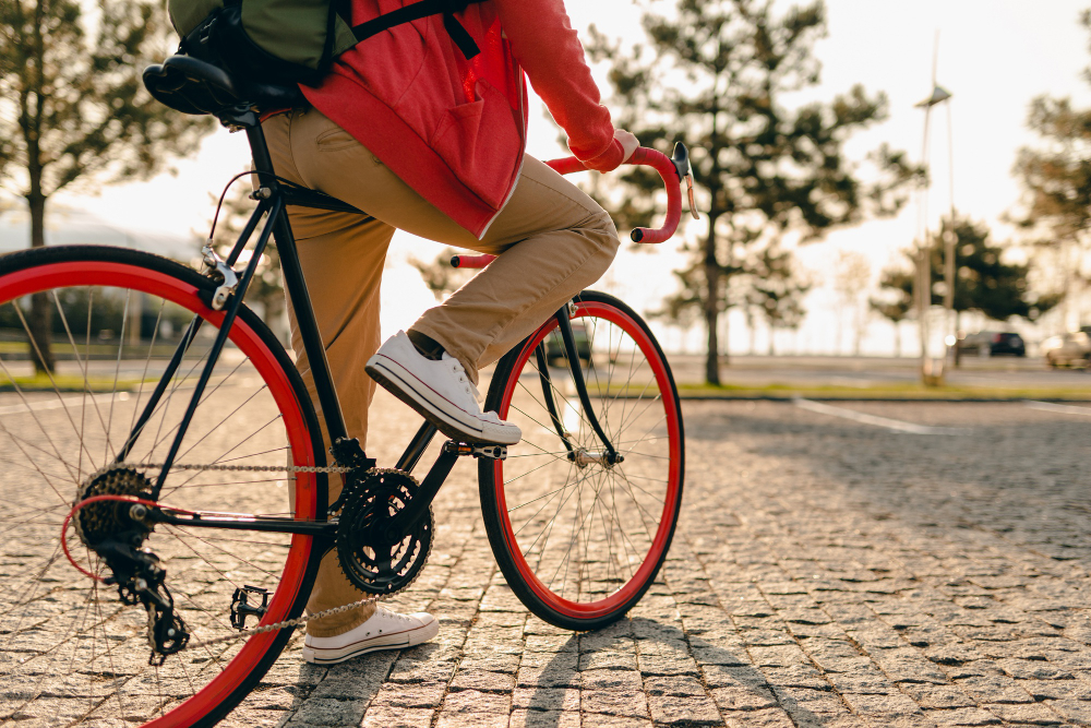 personne qui fait du vélo