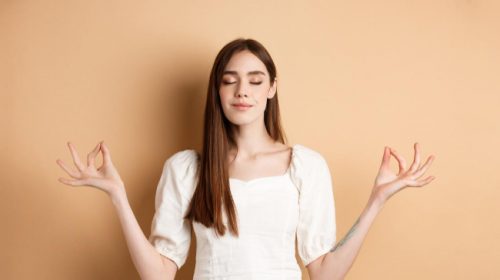 une femme zen
