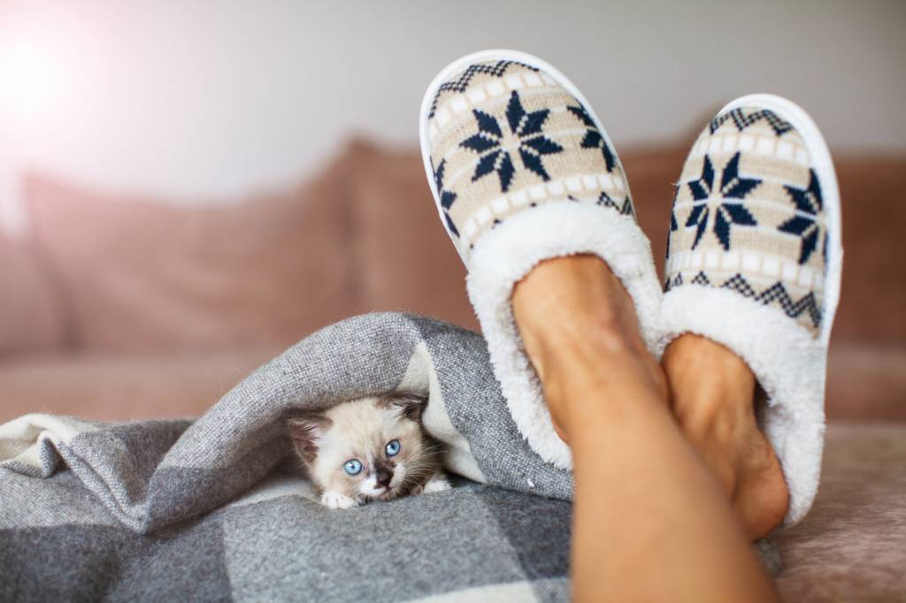 Chaussons bouillottes en Hiver 