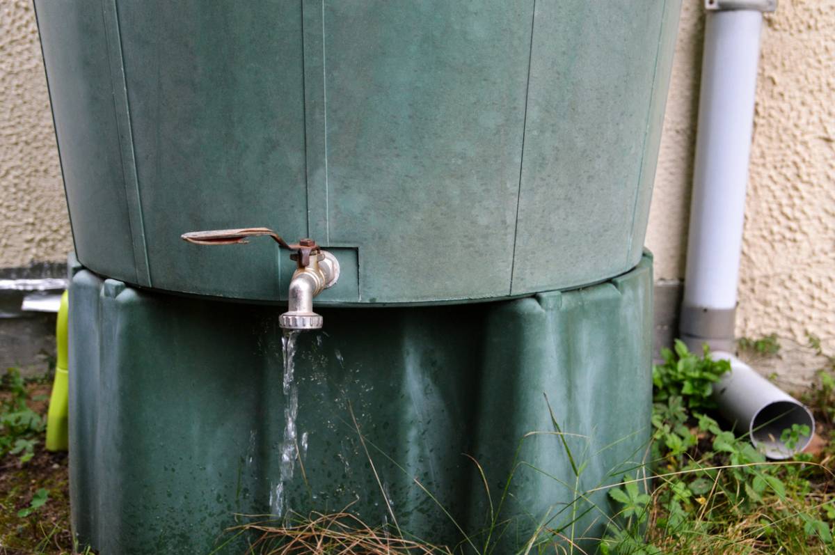 une cuve d'eau de pluie